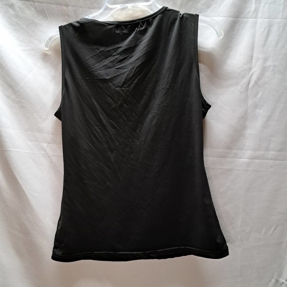 Fancyqube Black Sleeveless Top Floral Lace design - Picture 4 of 7